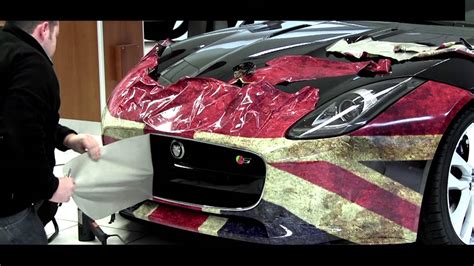 Jaguar F Type Car Wrapping Union Jack Von Designreich Emil Frey