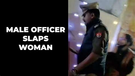 on cam up police officer slaps woman flower seller outside mukteshwarnath temple triggers