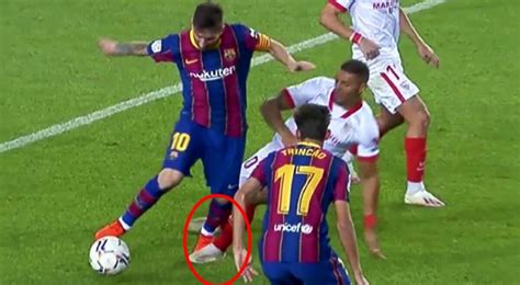 Barcelona vs sevilla, por la liga santander: Ver penal Lionel Messi VIDEO Barcelona vs Sevilla pisotón ...