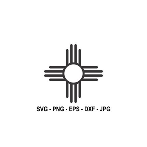 New Mexico Zia Sun Shape Svgzia Sun Svgzia Symbol Etsy Ireland