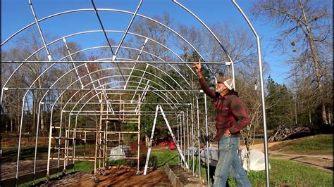 How To Build A High Tunnelgreenhouse Installing V Trusses Part 5