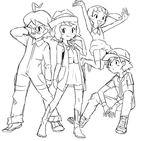 Pokemon Xyz Ash Coloring Pages Coloring Pages
