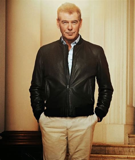 Pierce Brosnan Leather Jacket Casual Fashion Mens Fashion Casual