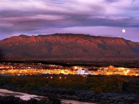 A Beautiful Photo Of Albuquerque Twilight Taken From The West