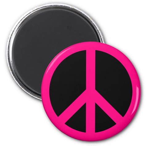 Pink Peace Sign Magnet Zazzle