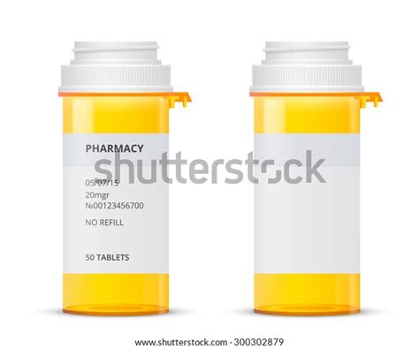 Bottle Prescription Pill Labels Template Vector Stock Vector Royalty