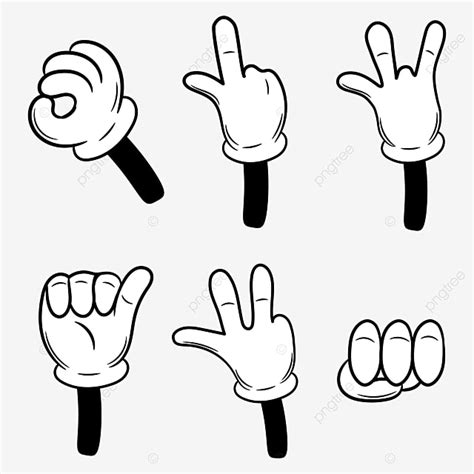 Hand Gestures Clipart Hd PNG Hand Drawn Cartoon Gestures Collection