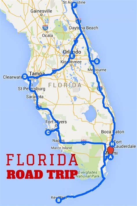 Epic Florida Road Trip Guide For July 2019 Map Of Florida Vacation