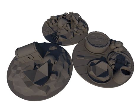 Free Stl File Mtg D20 Token Collection 🎲・3d Print Model To Download・cults