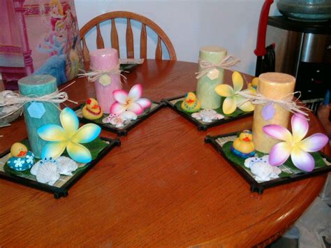 Luau Baby Shower Candle Centerpieces My Creations Pinterest Luau