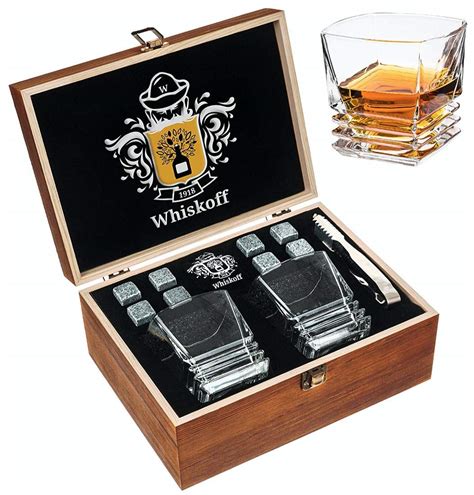Buy Whiskey Glass Set Of 2 Bourbon Whiskey Stones T Set For Men