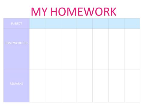 37 Printable Homework Planners Only The Best Templatelab