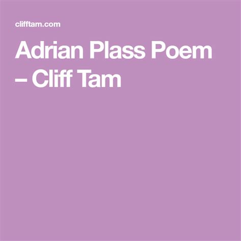 Adrian Plass Poem Cliff Tam In 2022 Poems Adrian Mind Up