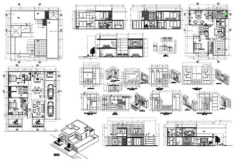 2 Story House Plan Dwg File Cadbull Images