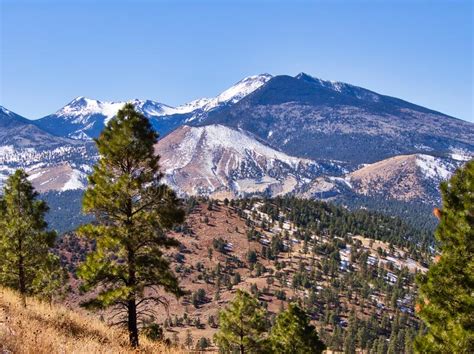 San Francisco Peaks Near Flagstaff Arizona Stock Image Image Of