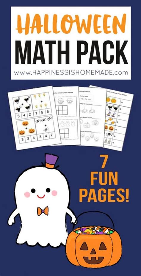 Kindergarten Halloween Math Pack Happiness Is Homemade
