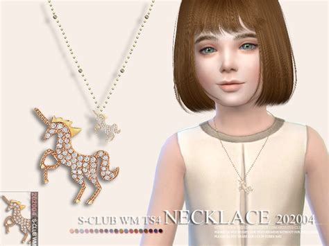 S Club Ts4 Wm Necklace 202004 Sims 4 Toddler Sims 4 Children Sims 4