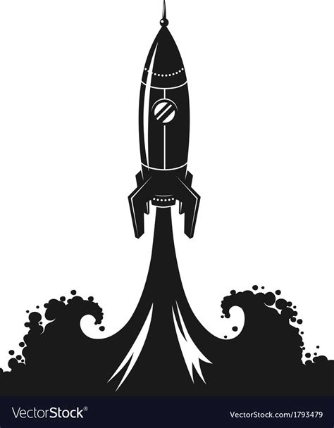 Launch Of Space Rocket Royalty Free Vector Image