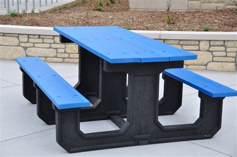 Rectangular Recycled Plastic Picnic Table Park Warehouse
