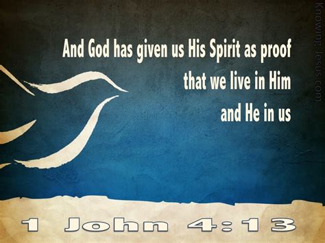1 John 413 God Has Given Us His Spirit As Proof Blue