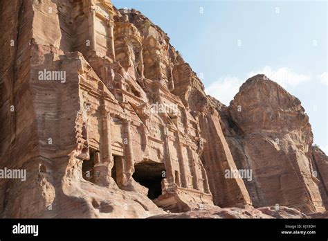 Royal Tombs In The Ancient City Of Petra Jordan Stock Photo Alamy
