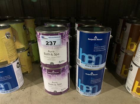 Benjamin moore's best quality aura bath and spa. 12 ASSORTED CANS BENJAMIN MOORE BEN & AURA BATH & SPA ...