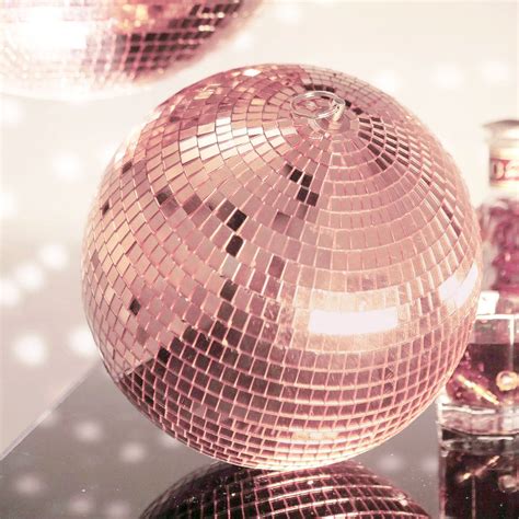Pack Of 2 10 Rose Gold Disco Mirror Ball Large Disco Ball With