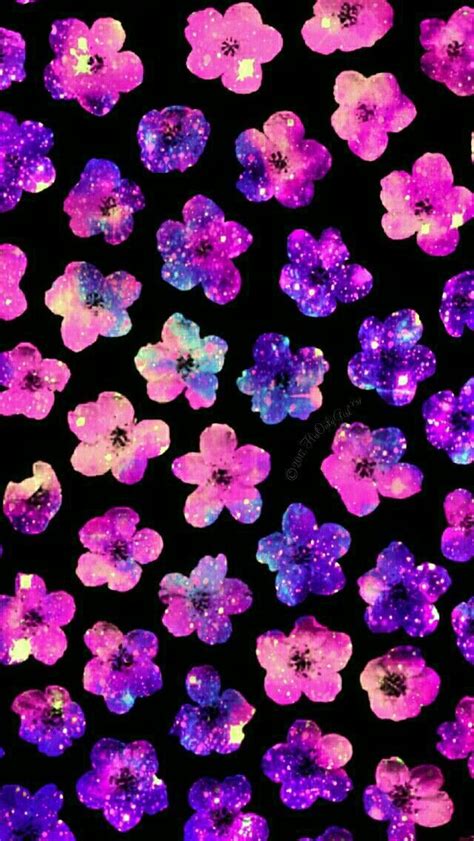 Pink And Purple Flower Galaxy Iphoneandroid Wallpaper I Created For The