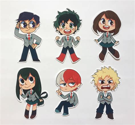 Boku No Hero Academia Stickers Etsy