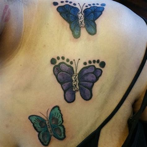 Butterfly Baby Feet Tattoo