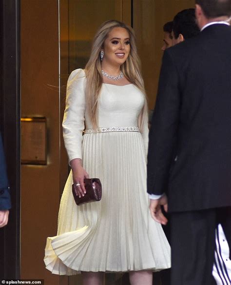 Tiffany Trump Is Seen In A Stylish White Dress The Day After State