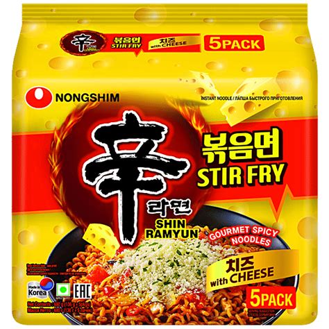 Buy Nongshim Shin Ramyun Stir Fry Spicy Noodles Cheese Online At Best