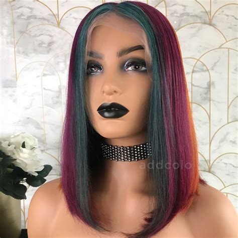 Jade Remy Hair Lace Front Wigs Rainbow