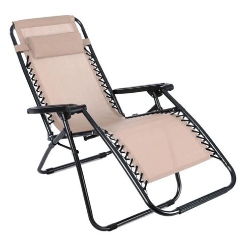 Chaise Pliante Inclinable Pliant Zero Gravity Inclinable Salon Portable Garden Beach Camping