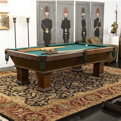 Antique 1920s Brunswick Balke And Collender Pool Table With