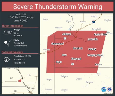 Nws Omaha On Twitter Severe Thunderstorm Warning Continues For