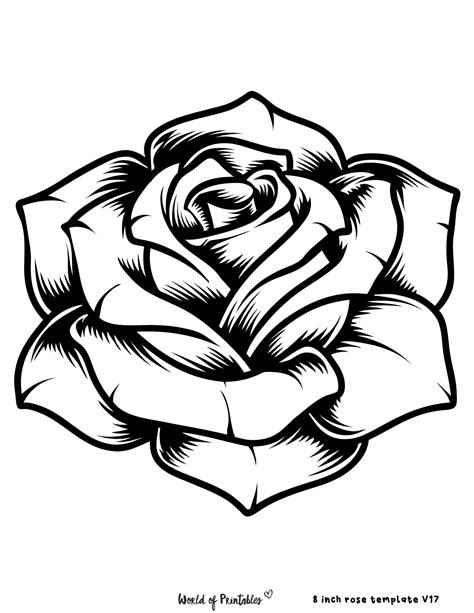 65 Free Printable Rose Templates For Coloring Beginner Tattoos