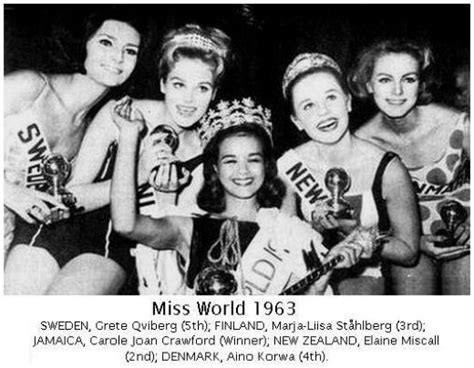 Matagi Mag Beauty Pageants Carole Crawford Miss World 1963