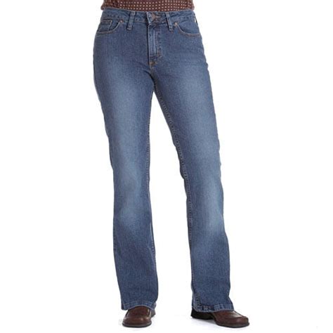 Lee Riders Womens Boot Cut Mid Rise Stretch Jeans