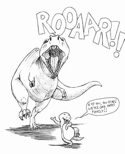 Dinosaur Coloring Realistic Dinosaurs Drawing Pokemon Funny