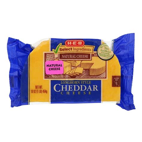 H E B Select Ingredients Longhorn Style Cheddar Cheese Shop Cheese At