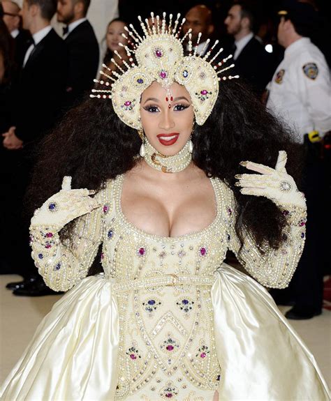 Cardi B Boobs Were Ready To Explode On Met Gala 2018 Scandal Planet