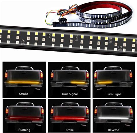 Auto Parts And Accessories Truck Tailgate Strip 60 Triple Led Sequential