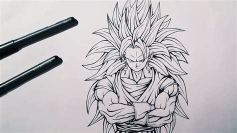 Dragon ball z drawing pencil sketch colorful realistic art. Sketching & Inking Vegito Super Saiyan 3 | Dragonball Z ...