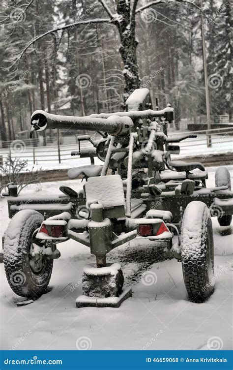 The Old Cannon From World War Ii Royalty Free Stock Photography