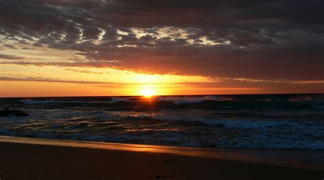 Glorious Ocean Sunrise Beach Sunrise Waves Clouds Sea Hd