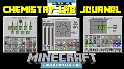 Minecraft Education Edition Chemistry Lab Journal Download