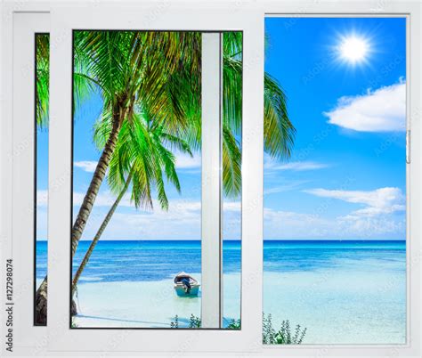 Ocean View Window Stock Foto Adobe Stock