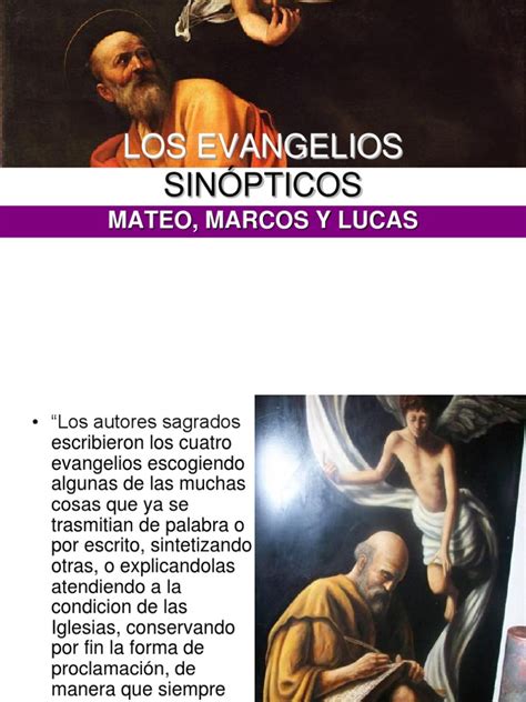 Los Evangelios SinÓpticos Intro Evangelios Evangelio De Lucas