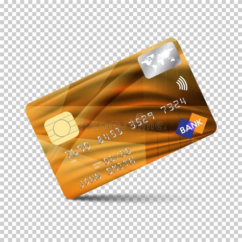 Realistic Detailed Credit Card Stock Vector Illustration Of Chip